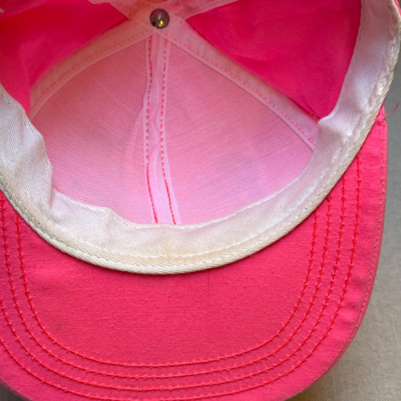 Vintage Day Glow Neon Pink Indiana University Hoosiers Hat Cap - Picture 10 of 10